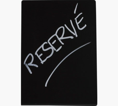 Exacompta Tisch-Namensschild – 105 × 150 × 46 mm – Polystyrol – Schwarz