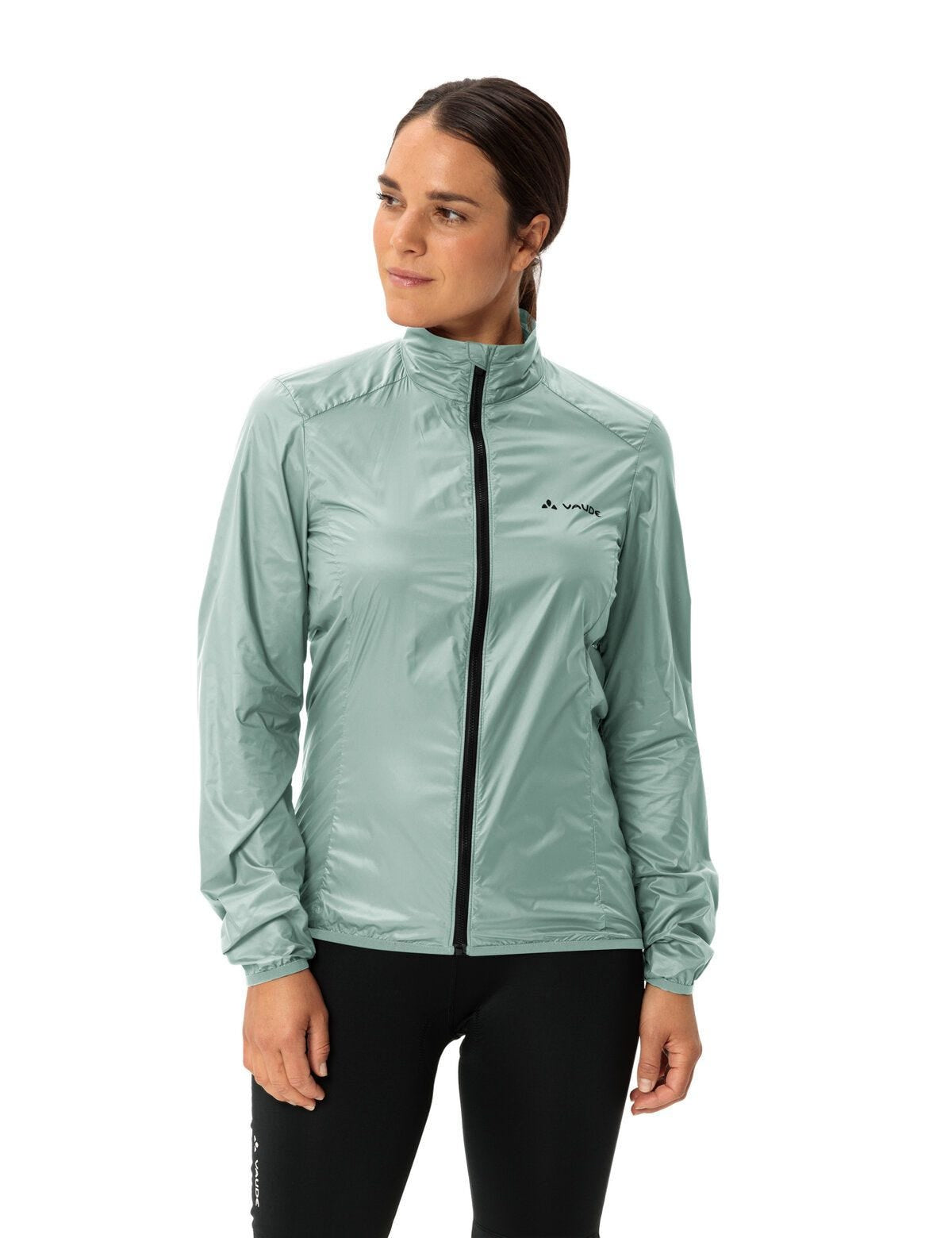 VAUDE Matera Velowindjacke – Grösse 44 – Polyamid (recycelt), Grün (dusty fern), winddicht, reflektierend
