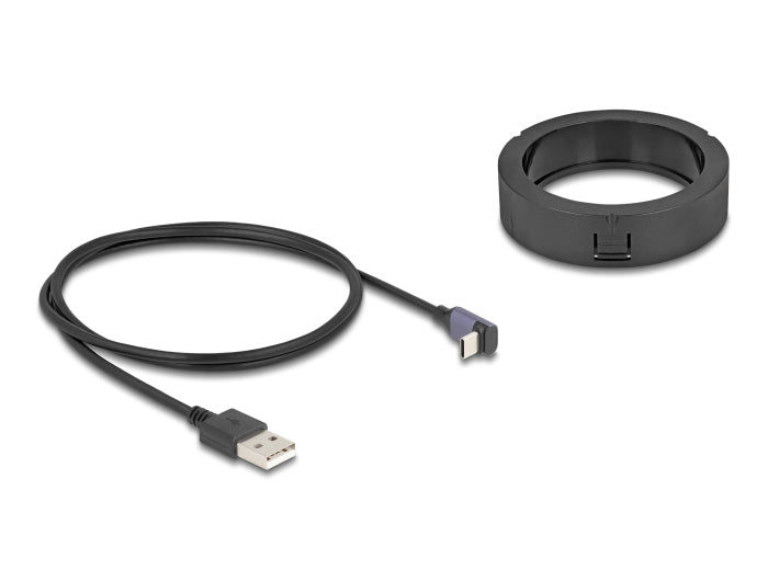 DeLOCK Kabelloses Ladegerät 15 W – Qi, USB-C×1 – Tischeinbau – für Smartphones – Schwarz