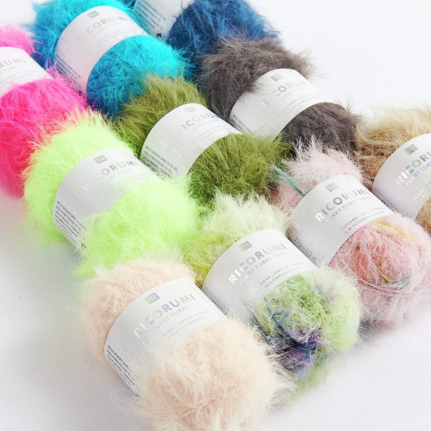 Rico Design Ricorumi Furry Furry Garn Neonpink – 25 g, 175 m, 100% Polyamid