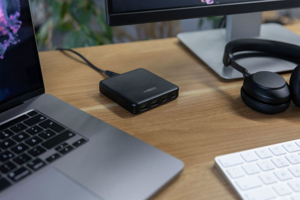 Ansmann DC465PD Netzteil – 65 W, 4× USB, PD, QC 3.0 – für Laptop, Smartphone