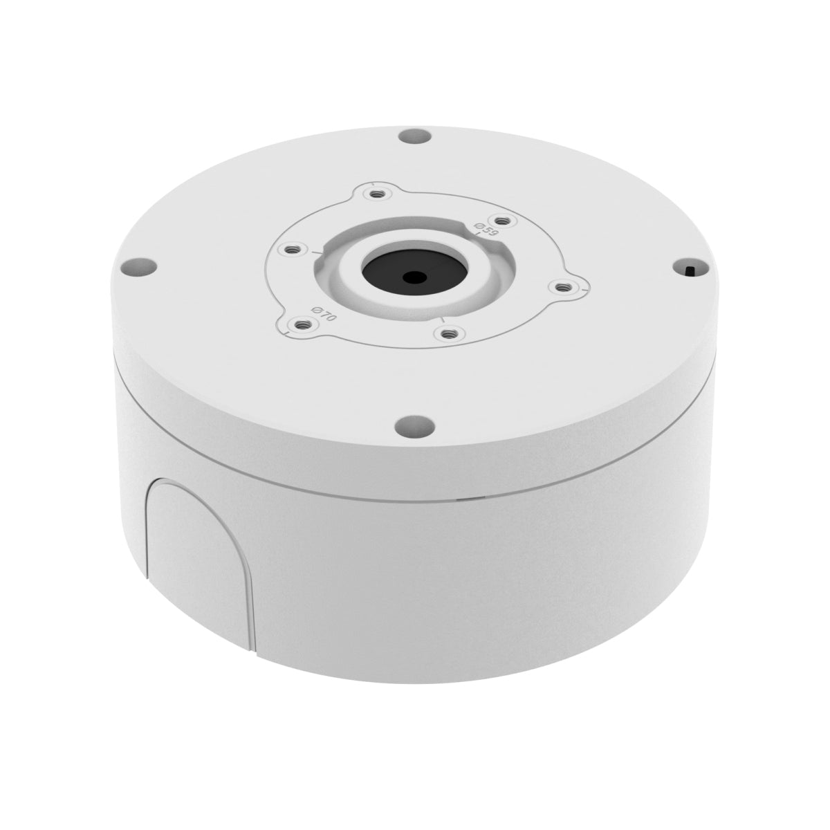 Hanwha Anschlussbox SBO-140WW – Wandmontage, Outdoor, Weiss – für QNO-C8083R, QNO-C9083R, ANO-L6012R und andere