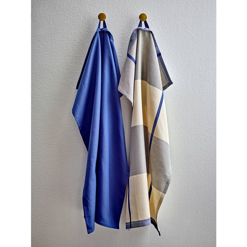 Södahl Geschirrtuch Blocks – 50 × 70 cm, Königsblau, Baumwolle, 2er-Set, OEKO-TEX