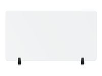 Neomounts Hygieneschutzschild – 1'200 × 650 mm, transparent, mit Montageset, für Tischplatten 0–25 mm