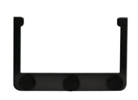 Spirella RONDA-TRE Wandgarderobe 3 Haken – Edelstahl – Schwarz – 300 × 200 × 44 mm