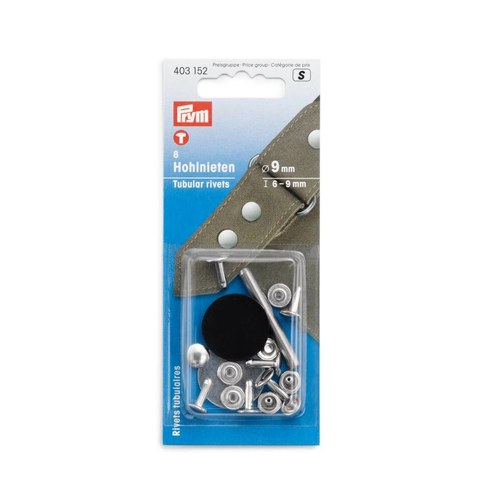 Prym Ösen Ø 9 mm – Messing, silber, 8 Stück