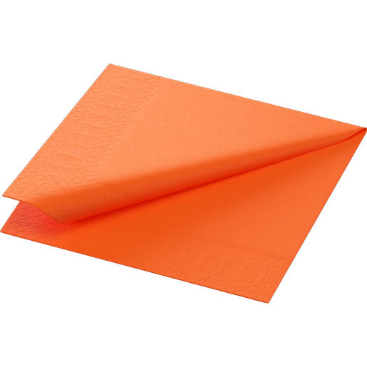 Duni Servietten orange – 24 × 24 cm, 3-lagig – 250 Stück