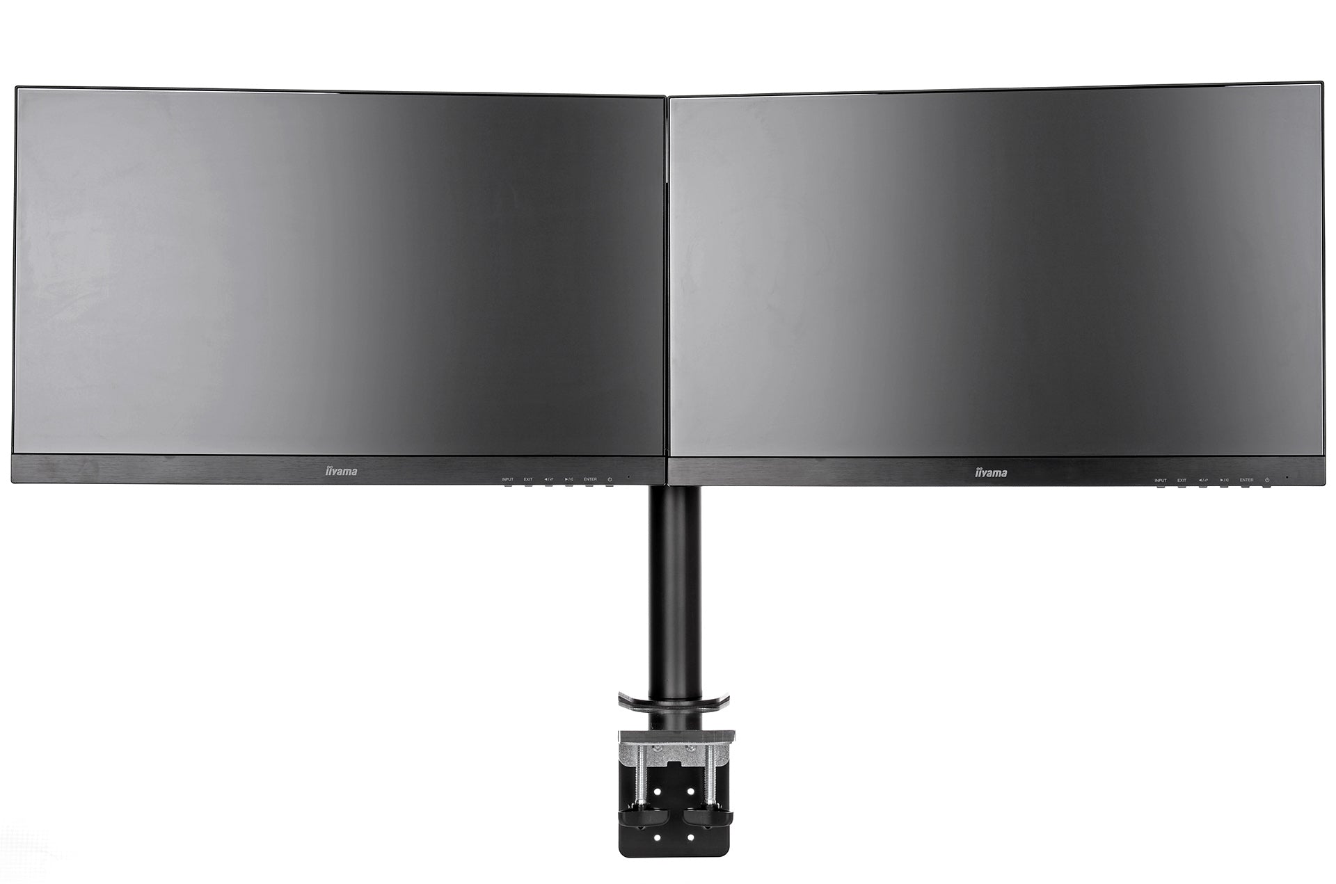 iiyama Monitorarm, Dual, Tischklemme, bis 30", VESA 100 × 100 mm, 10 kg