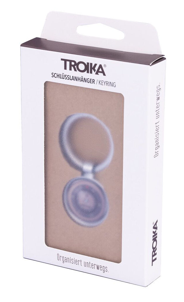 TROIKA Schlüsselanhänger VW Retro Tacho – Metall, Silber, 35 × 67 × 7 mm
