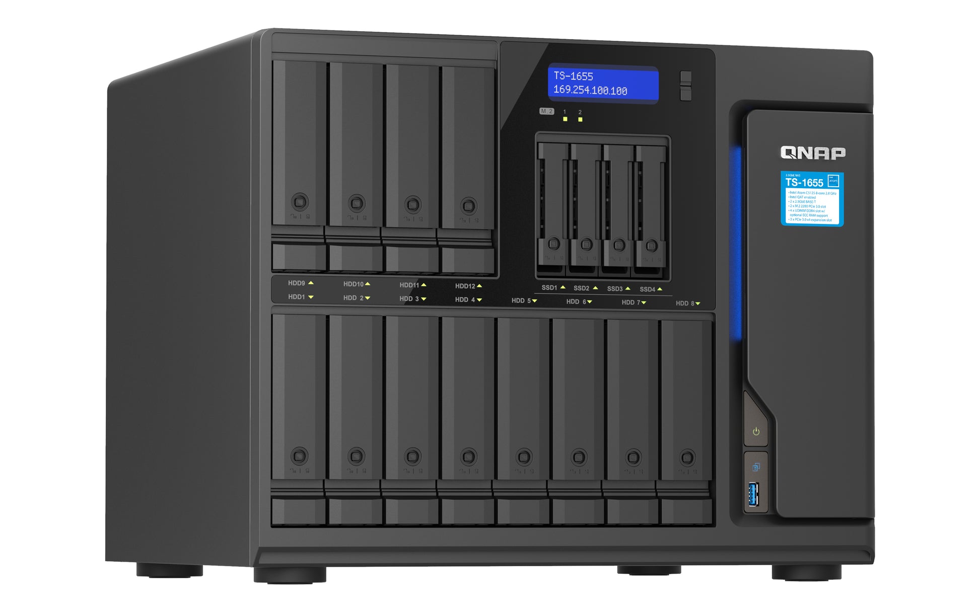 QNAP Intel Atom C5125 – 8 GB, DDR4 UDIMM, 2,8 GHz