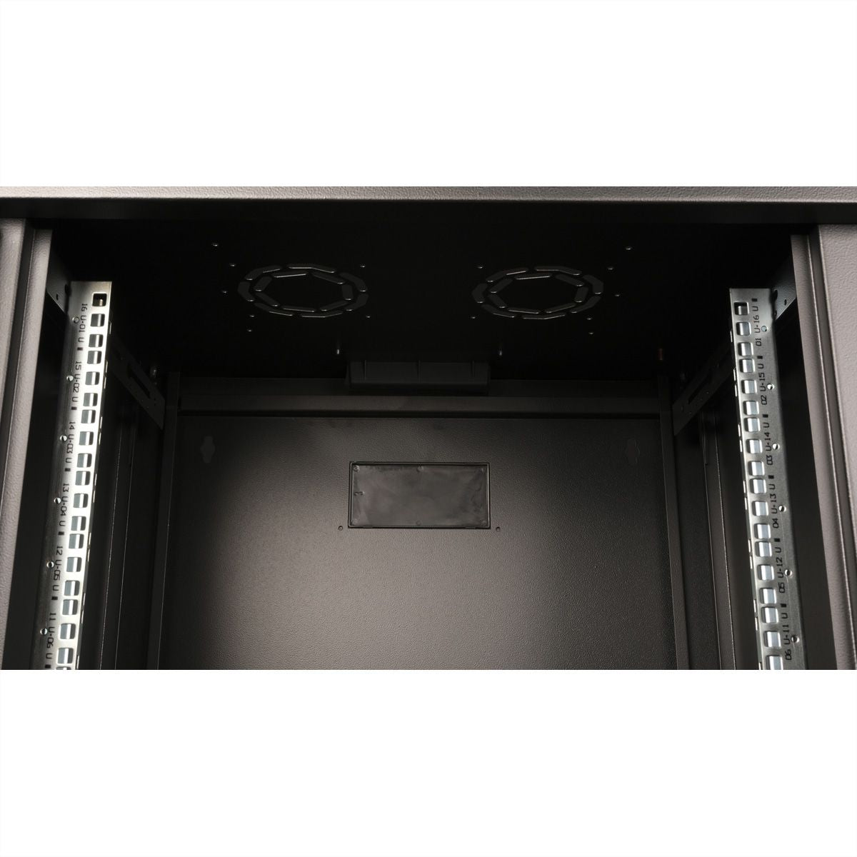 ROLINE Pro – 19" Wandverteiler 16U, IP20, abschliessbar, 600 × 450 × 818 mm, schwarz, Stahl