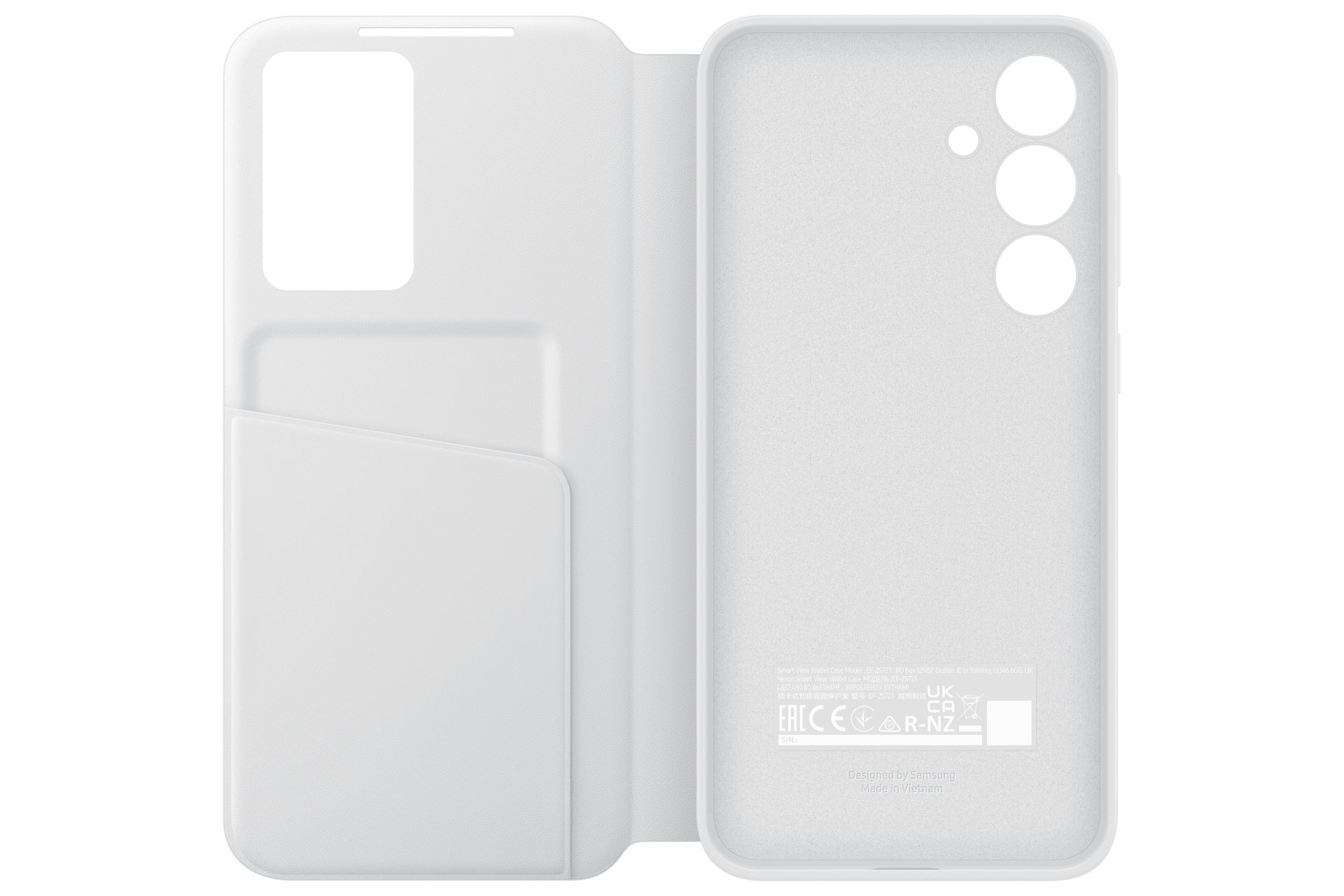 Samsung Booklet-Hülle – für Samsung Galaxy S24 FE – weiss – mit Kartenfach
