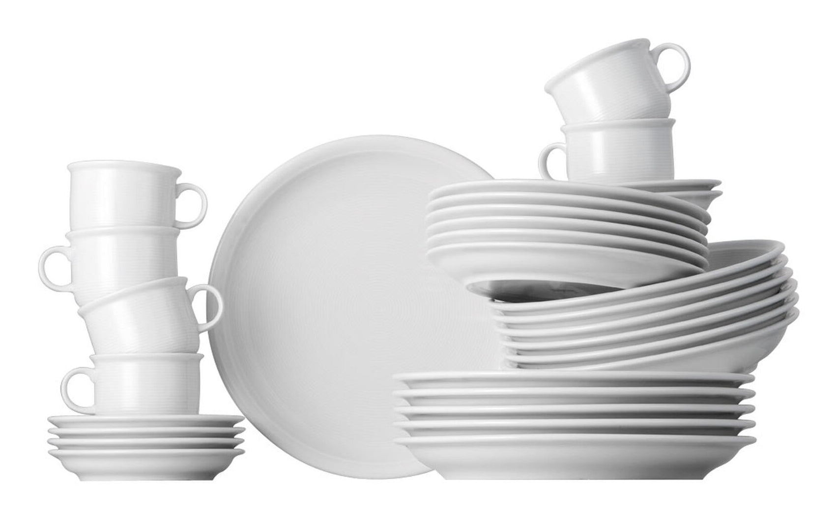 Thomas Geschirrset Trend – 30-teiliges Set, Speiseteller Ø 26 cm, Porzellan, spülmaschinenfest