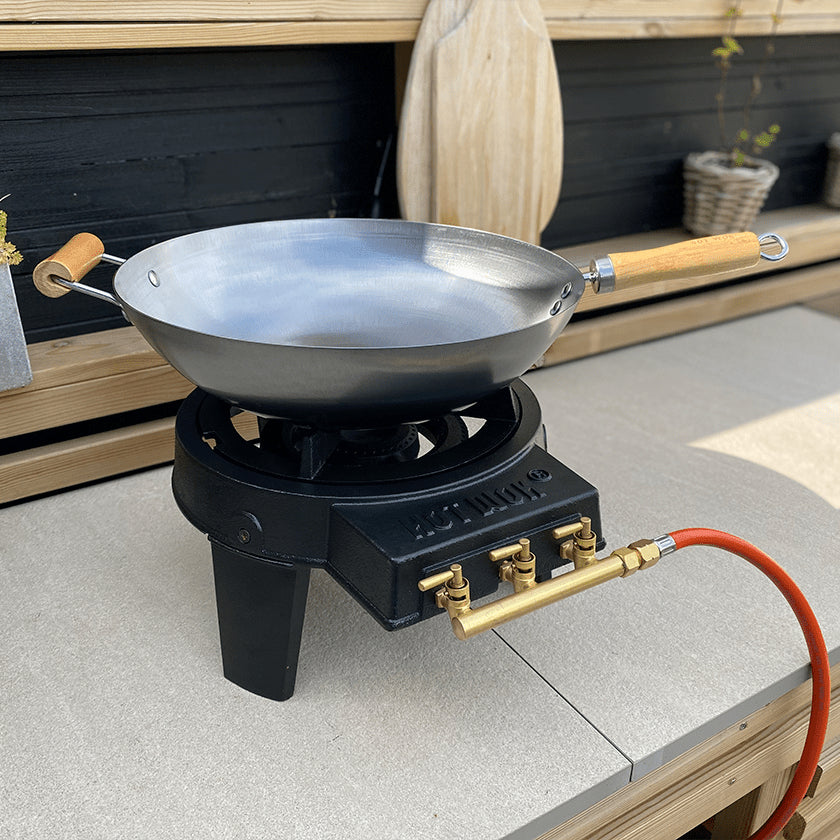 Hot Wok Gasgrill HW3812 – 12000 W, 1 Brenner, Gusseisen – Schwarz