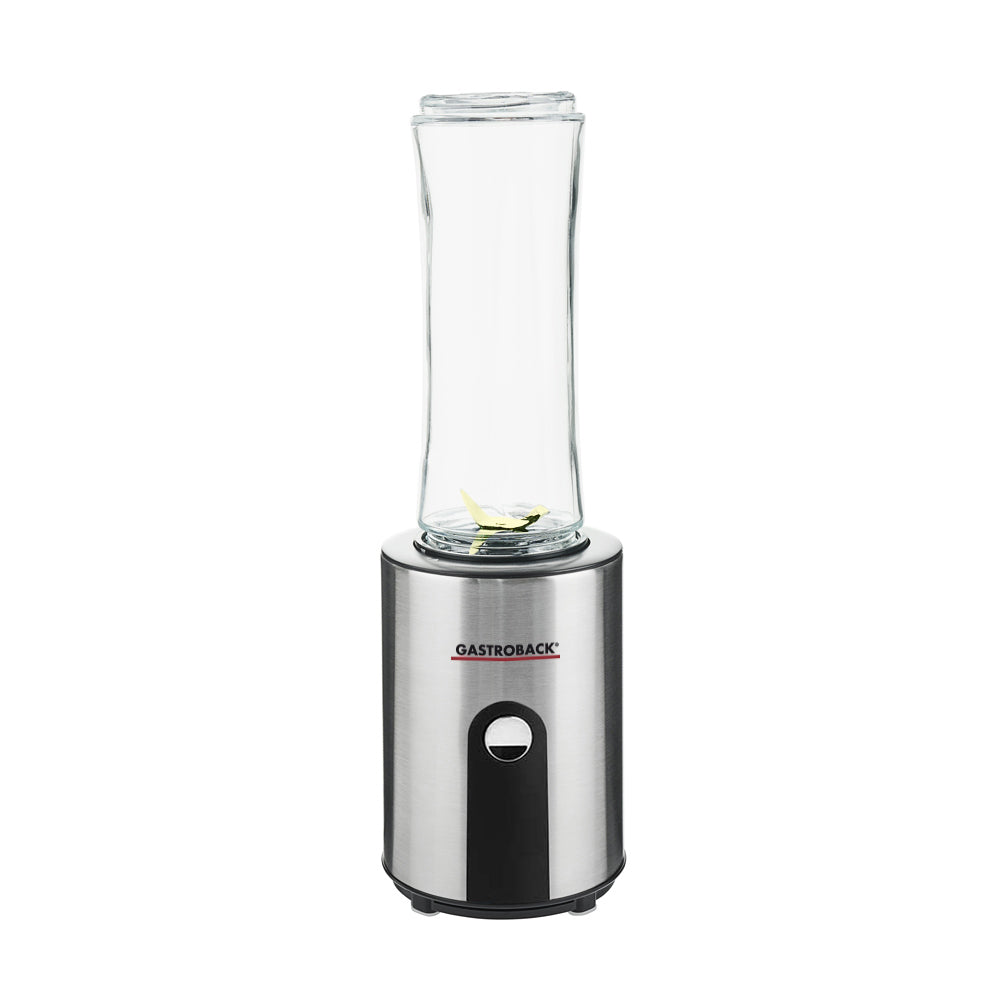 Gastroback Smoothie-Mixer 41033 – 0,6 l, 300 W, Eis-Crusher – schwarz/edelstahl