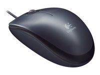 Logitech M90 Maus – kabelgebunden, USB-A, 1'000 dpi, 2 Tasten, beidhändig, grau
