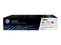 HP Toner-Multipack 126A – C/M/Y, 1000 Seiten
