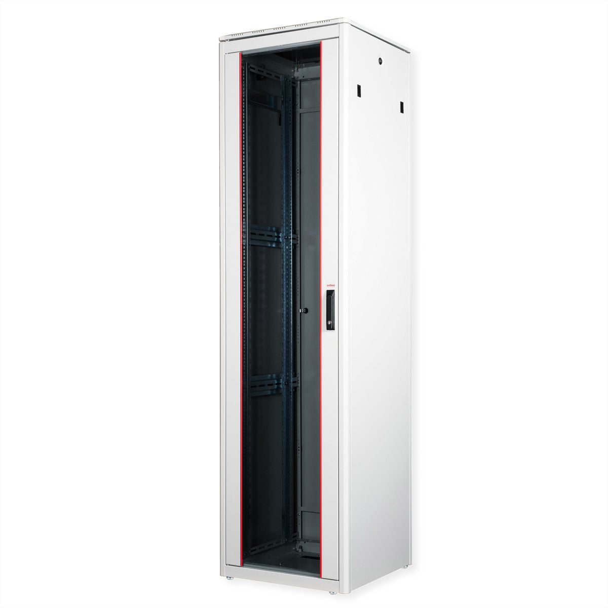 ROLINE Pro – 19" Netzwerkschrank 47U, IP20, abschliessbar, 600 × 600 × 2276 mm, lichtgrau, Stahl