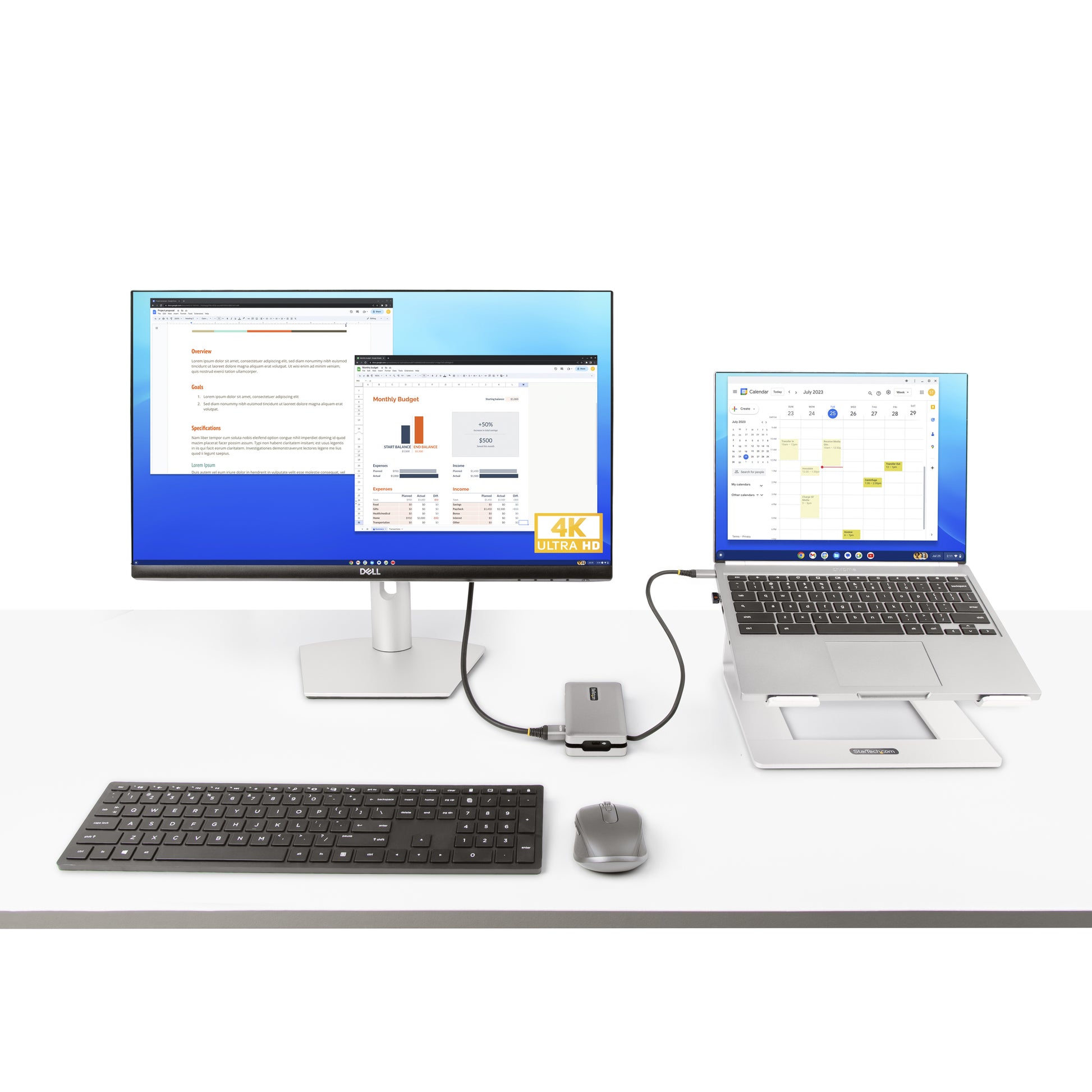 StarTech.com Multiport-Adapter – USB-C, 1× HDMI, 1× VGA, 2× USB-A, 100 W PD, GbE, für Windows/Mac/ChromeOS