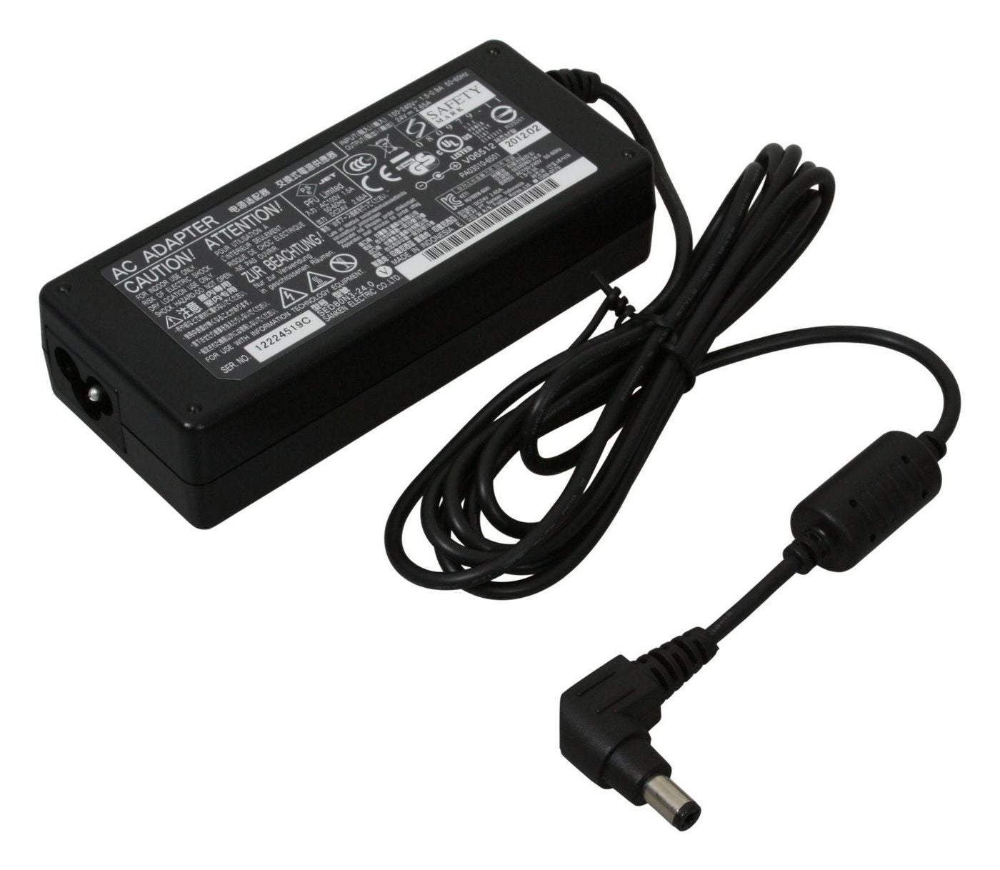 CoreParts Netzteil 65 W – 24 V, 2,65 A, Stecker 5,5×2,1 mm, EU-Stecker – für Fujitsu, schwarz