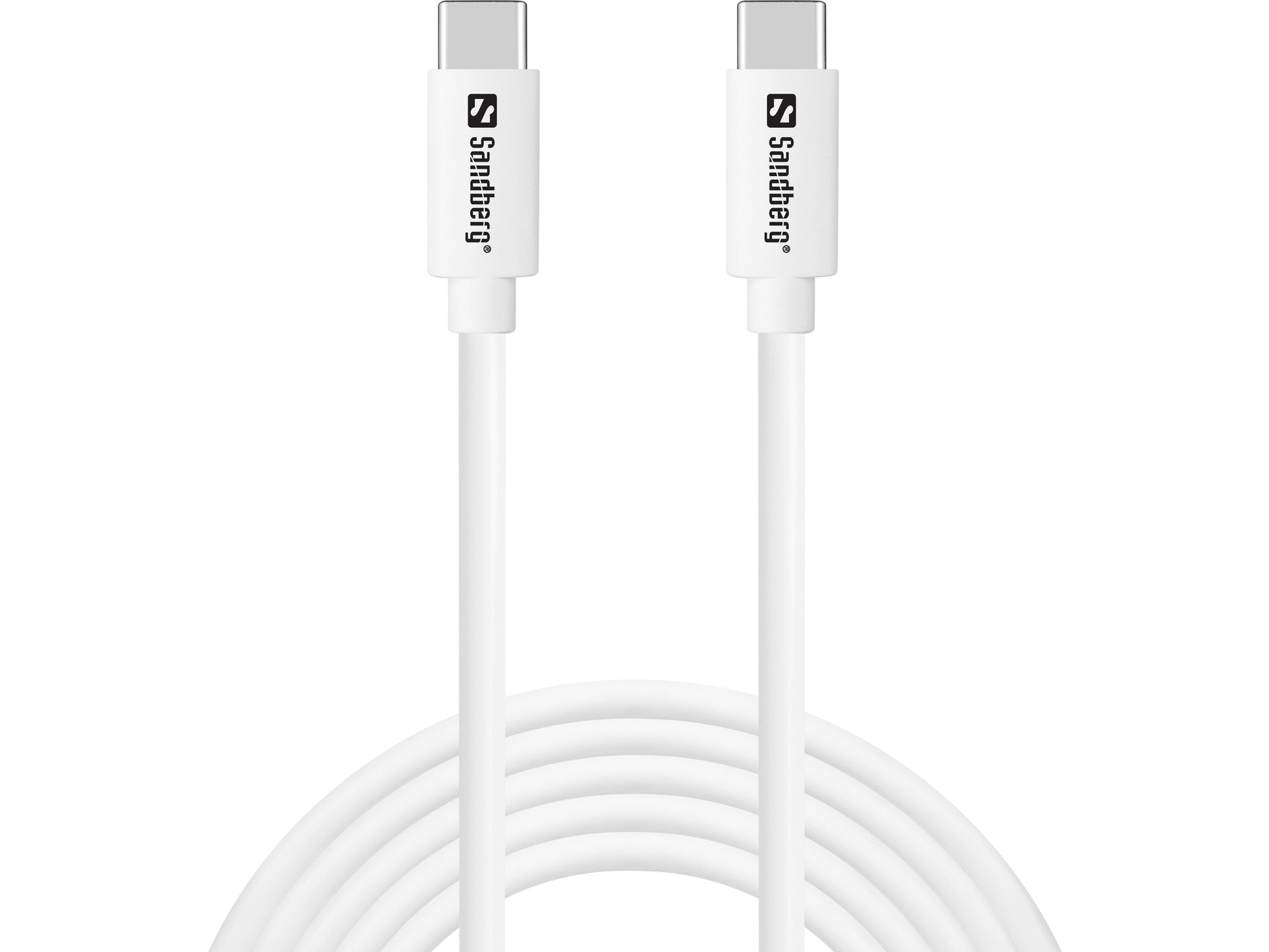 Sandberg USB-C auf USB-C Kabel – USB 2.0 (480 Mbit/s) – 2 m – PD 65 W – Weiss
