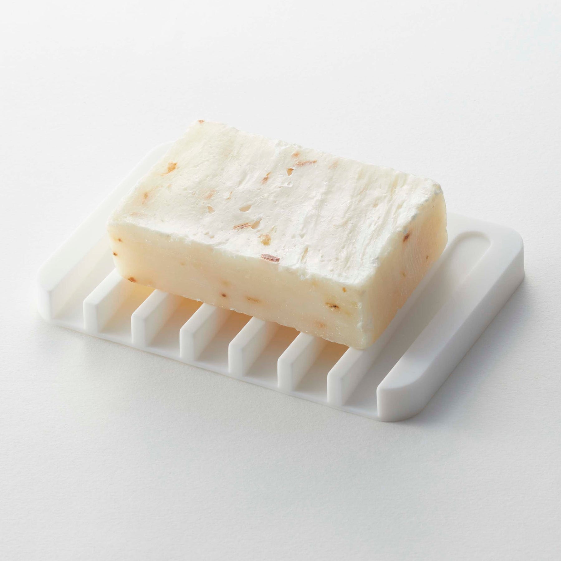 Yamazaki Seifenschale – Silikon, 8×11,5×1 cm, Weiss (rechteckig)
