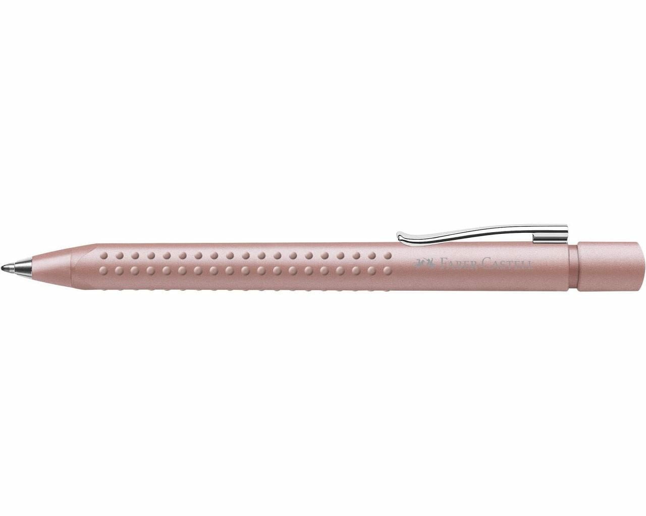 Faber-Castell GRIP 2011 Kugelschreiber – Blau, Spitze 0,6 mm, Druck, Pink, dokumentenecht, nachfüllbar