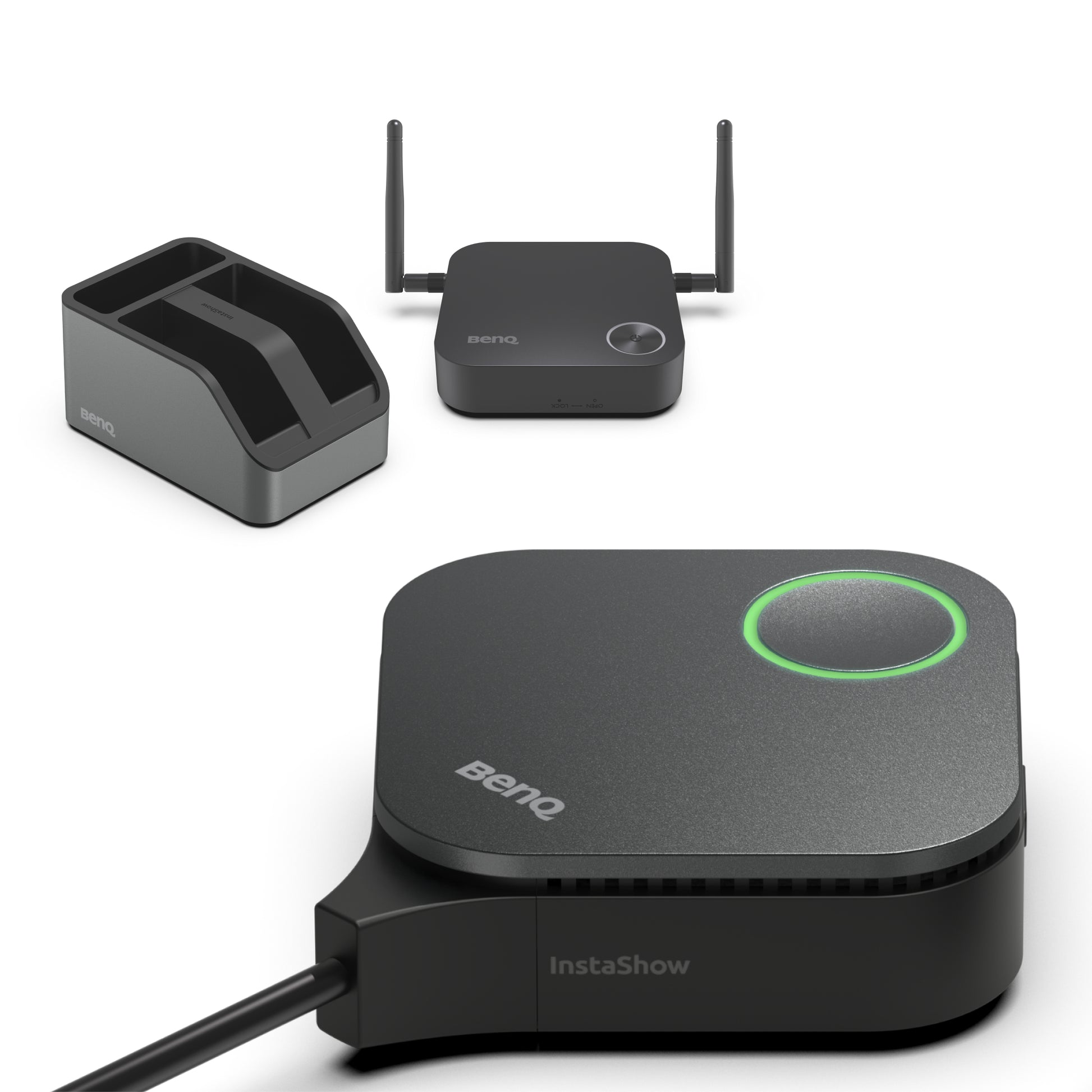 BenQ InstaShow WDC15 – Drahtloses Präsentationssystem – Full HD, USB-C, HDMI, USB-A, Schwarz