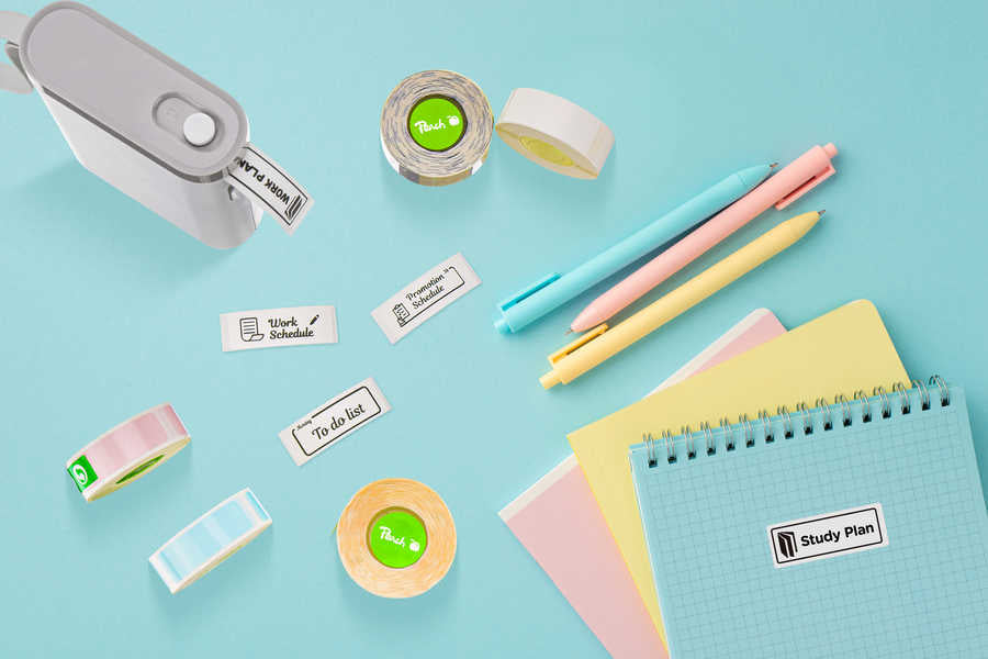 Peach LabelRolls PE101 3 Farben – 1,4 × 4 cm, 180 Stück pro Satz