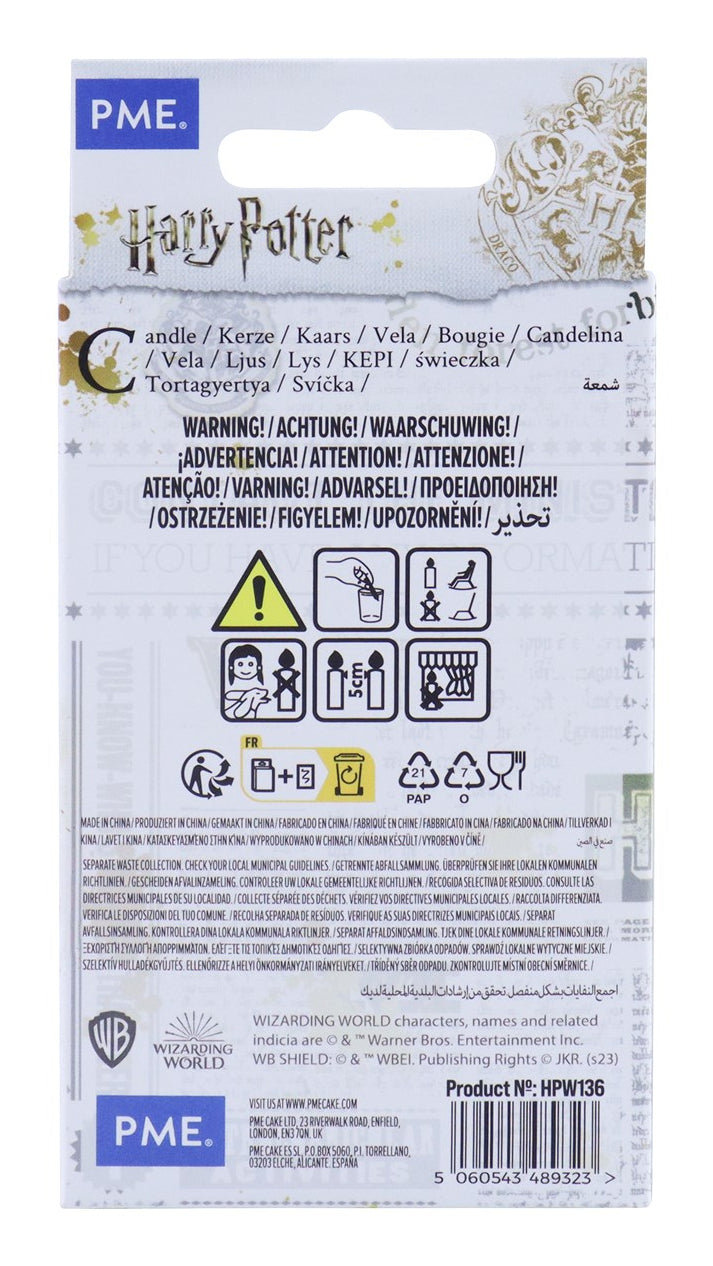 PME Harry Potter Geburtstagskerzen – Weiss – 53 × 70 mm – 1 Stk