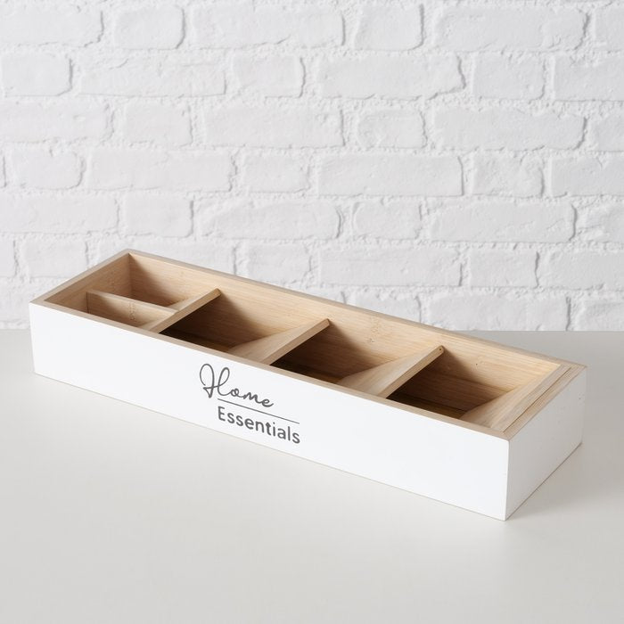 Boltze Aufbewahrungsbox ohne Deckel – Holz – Weiss – 120 × 60 × 120 mm