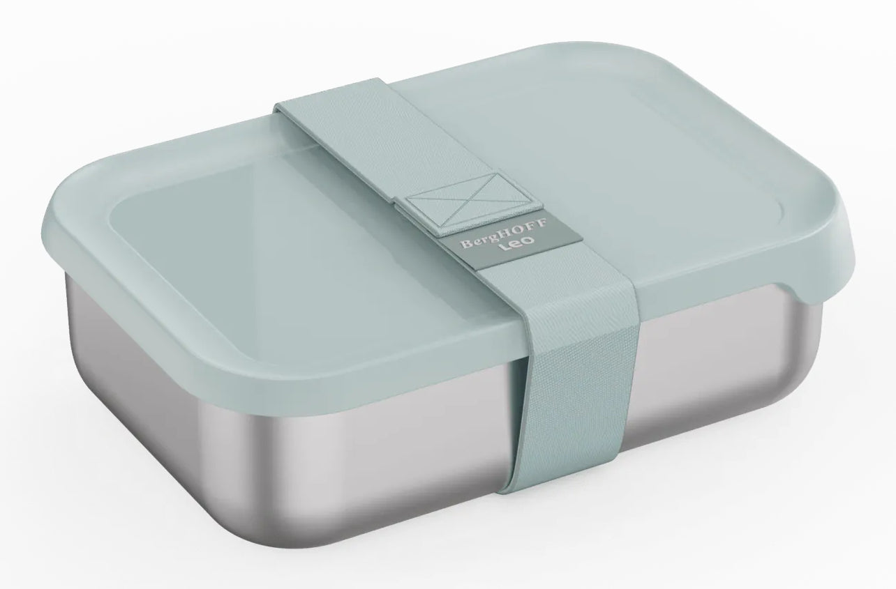BergHOFF Lunchbox Leo Studio – 21,5 × 15,5 × 6,3 cm, Edelstahl 18/10/Polypropylen, mit Deckel, BPA-frei