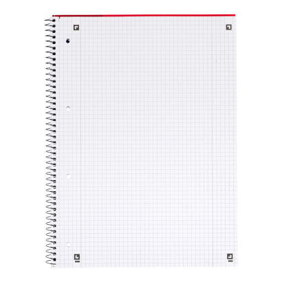 Oxford Collegeblock – A4 – kariert – 80 Blatt – 90 g/m² – Softcover, 4-fach gelocht, mikroperforiert, rot