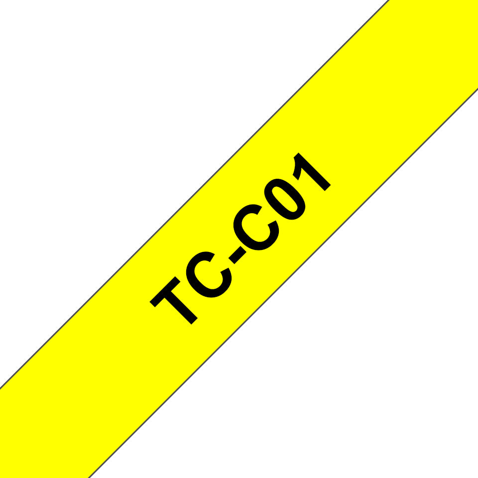Brother Schriftband – 12 mm × 7,7 m, fluo gelb, schwarz