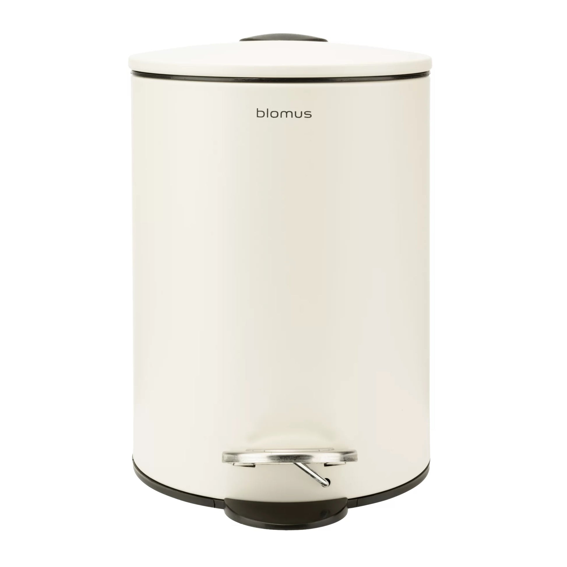 Blomus Treteimer TUBO – 3 l – Kunststoff, rund – sand – Soft-Close, mit Innenkübel