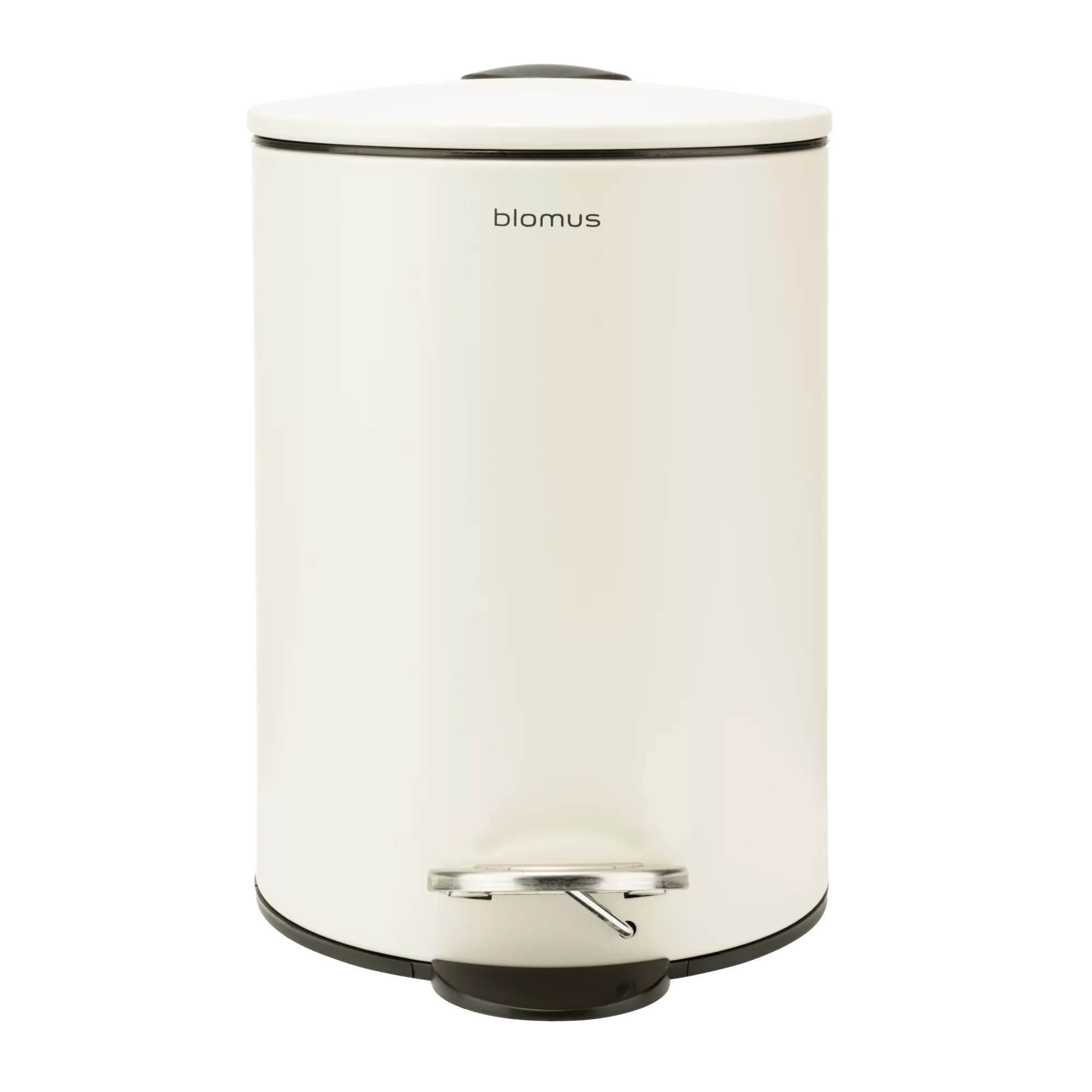 Blomus Treteimer TUBO – 3 l – Kunststoff, rund – sand – Soft-Close, mit Innenkübel