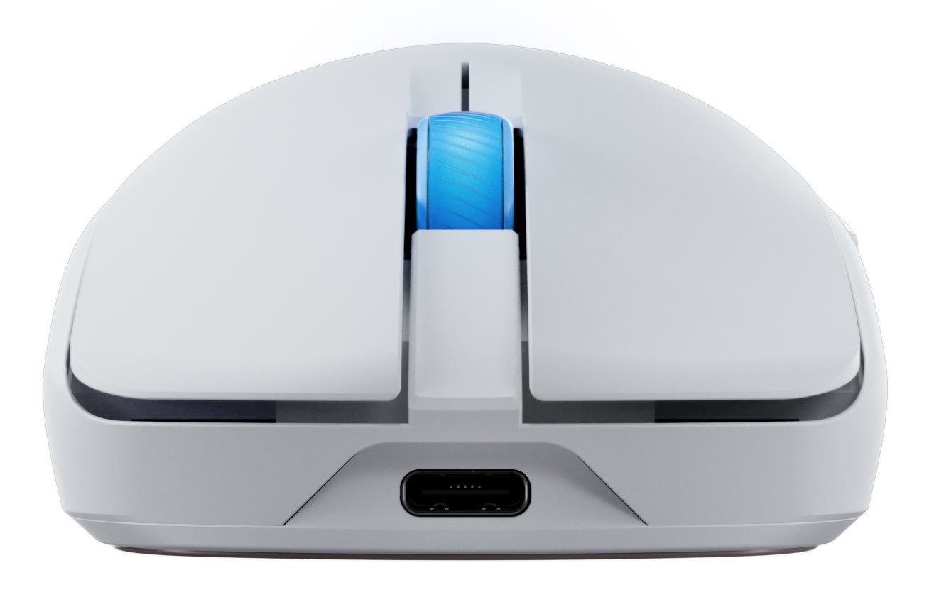 ASUS ROG Harpe II ACE WHT Gaming-Maus – kabellos, Bluetooth + 2,4 GHz, USB-A, 42'000 dpi, 2 Tasten, Weiss