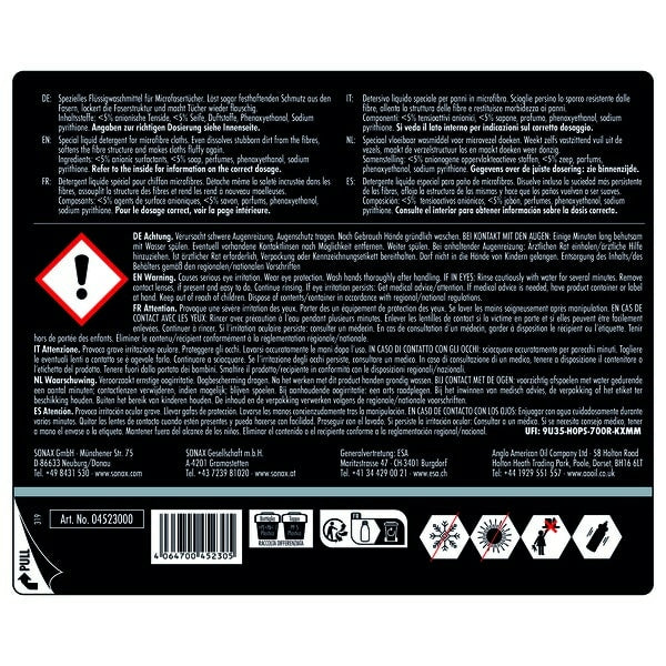 Sonax Spezialwaschmittel für Mikrofaser PROFILINE Microfibre Wash – 1 l