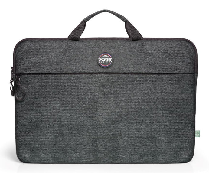 Port Designs Belize Ergoview Notebook-Tasche 16" – mit Fronttasche, aus r-PET – Grau