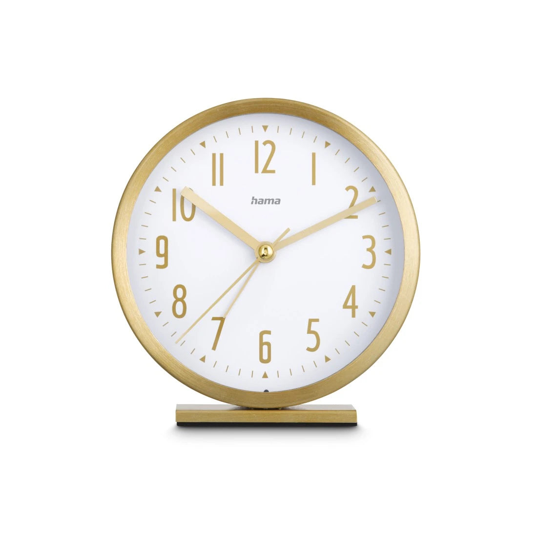 Hama Wecker Skye – Ø 11,2 cm, gold, Kunststoff, lautlos, Alarm