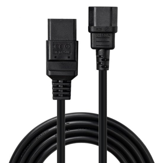 Lindy Netzkabel – IEC C14 zu IEC C19, 1 m, 250 V, schwarz