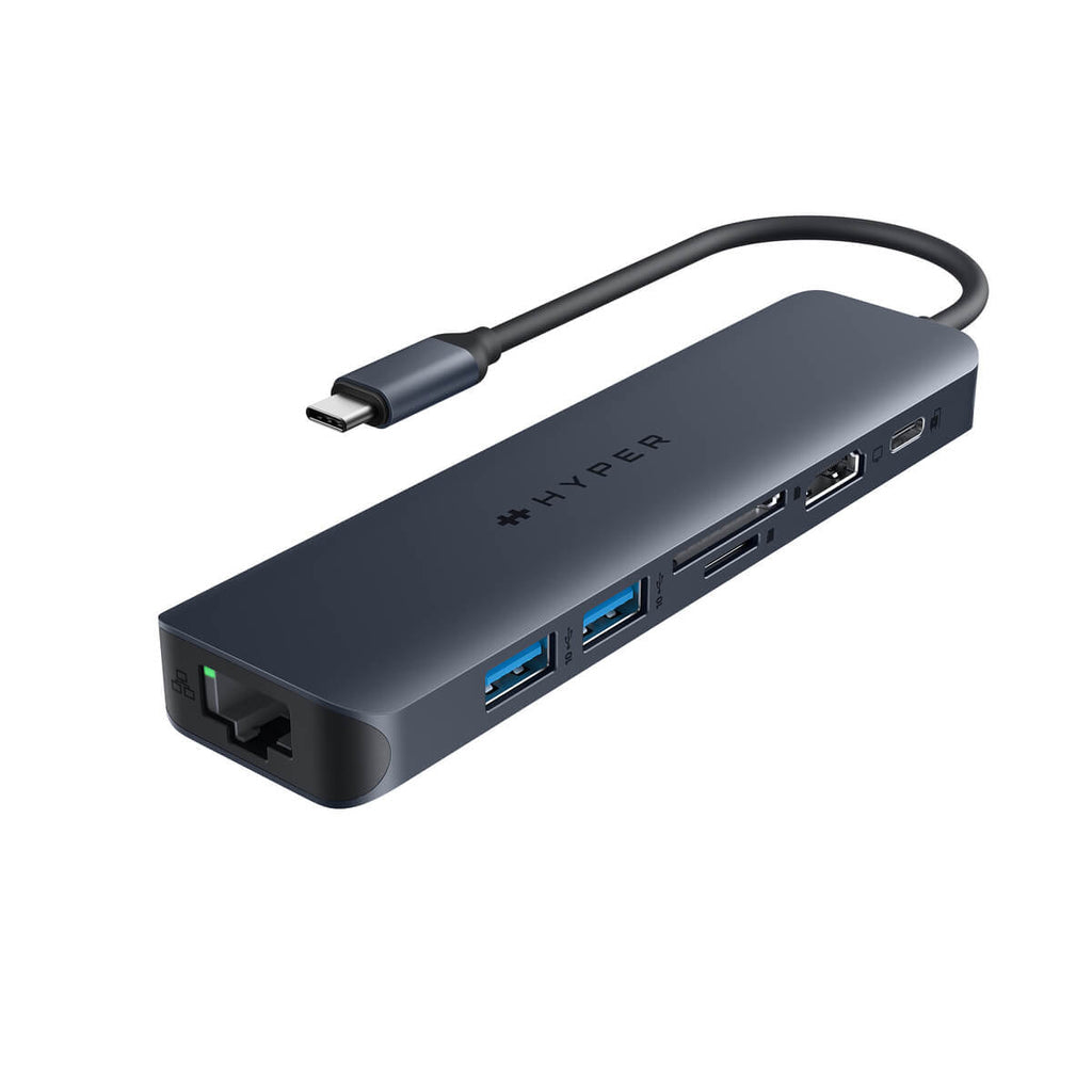 Targus HD4003GL Multiport-Adapter – USB-C, 1× HDMI, 2× USB-A, 100 W PD, GbE, SD/microSD, für Windows/Mac