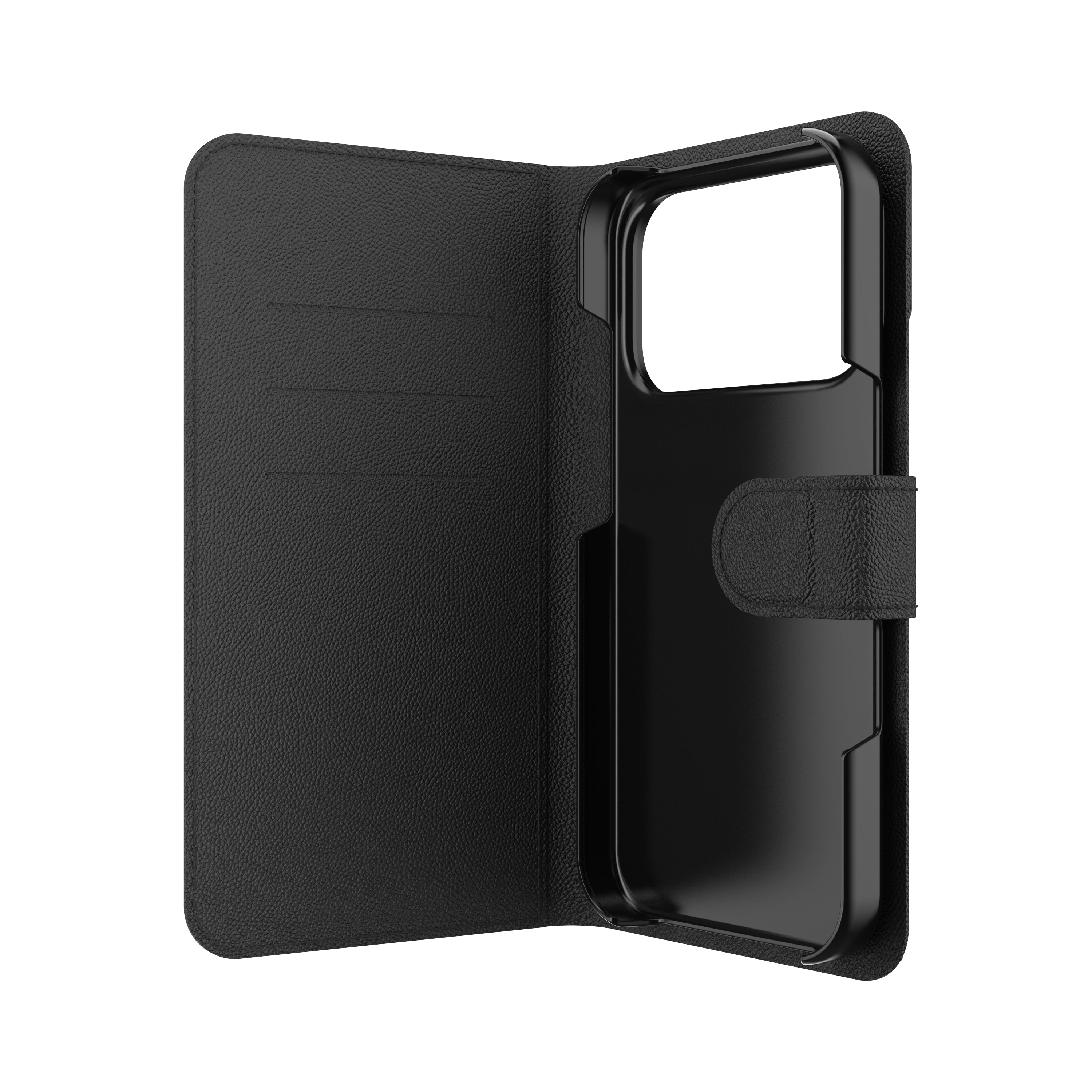 ZAGG Folio – für Apple iPhone 17 Pro, mit Ständer, 3 Kartenfächer, PU, Schwarz, bis 1 m sturzsicher