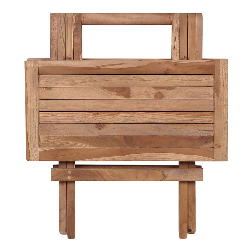 House Nordic Beistelltisch 7501001 – 50 × 50 × 50 cm, quadratisch – Teakholz – natur – faltbar