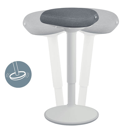 Leitz Gepolsterter Sitz – 57 cm, Dunkelgrau