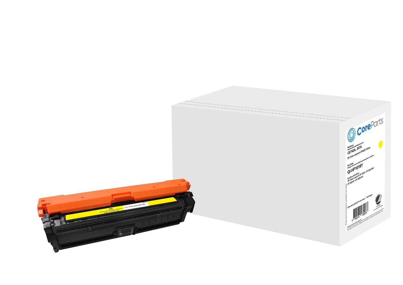 CoreParts HP 307A (CE742A) Gelber Toner – Original – 7'300 Seiten – für HP Color LaserJet CP5225