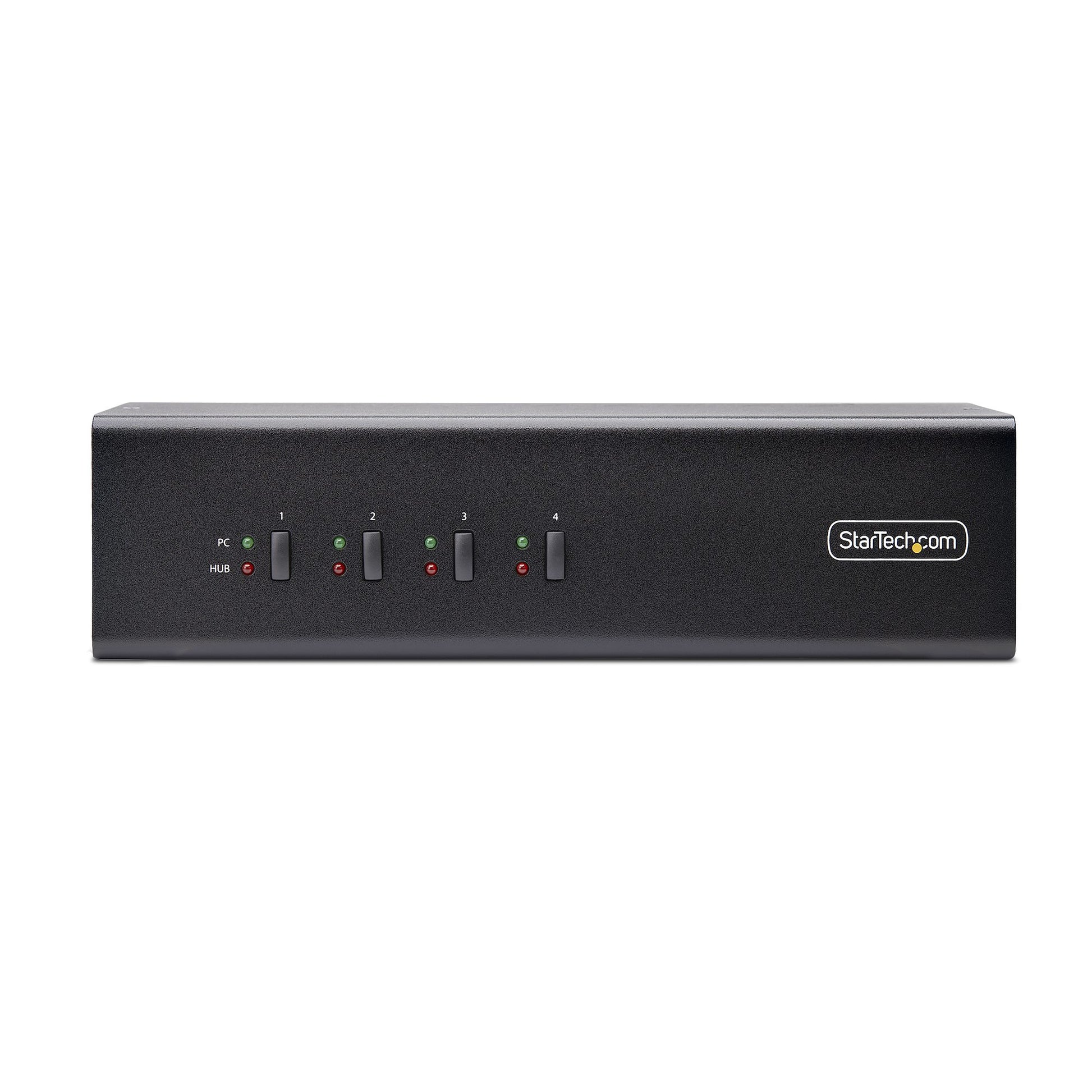 StarTech.com 4-Port Dual-View DP KVM-Switch – 4K/60 Hz, USB 3.0-Hub, Audio