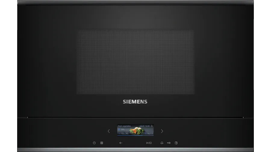 Siemens Einbau-Mikrowelle BE732R1B1C – 21 l, Grill & Inverter, 900 W – schwarz