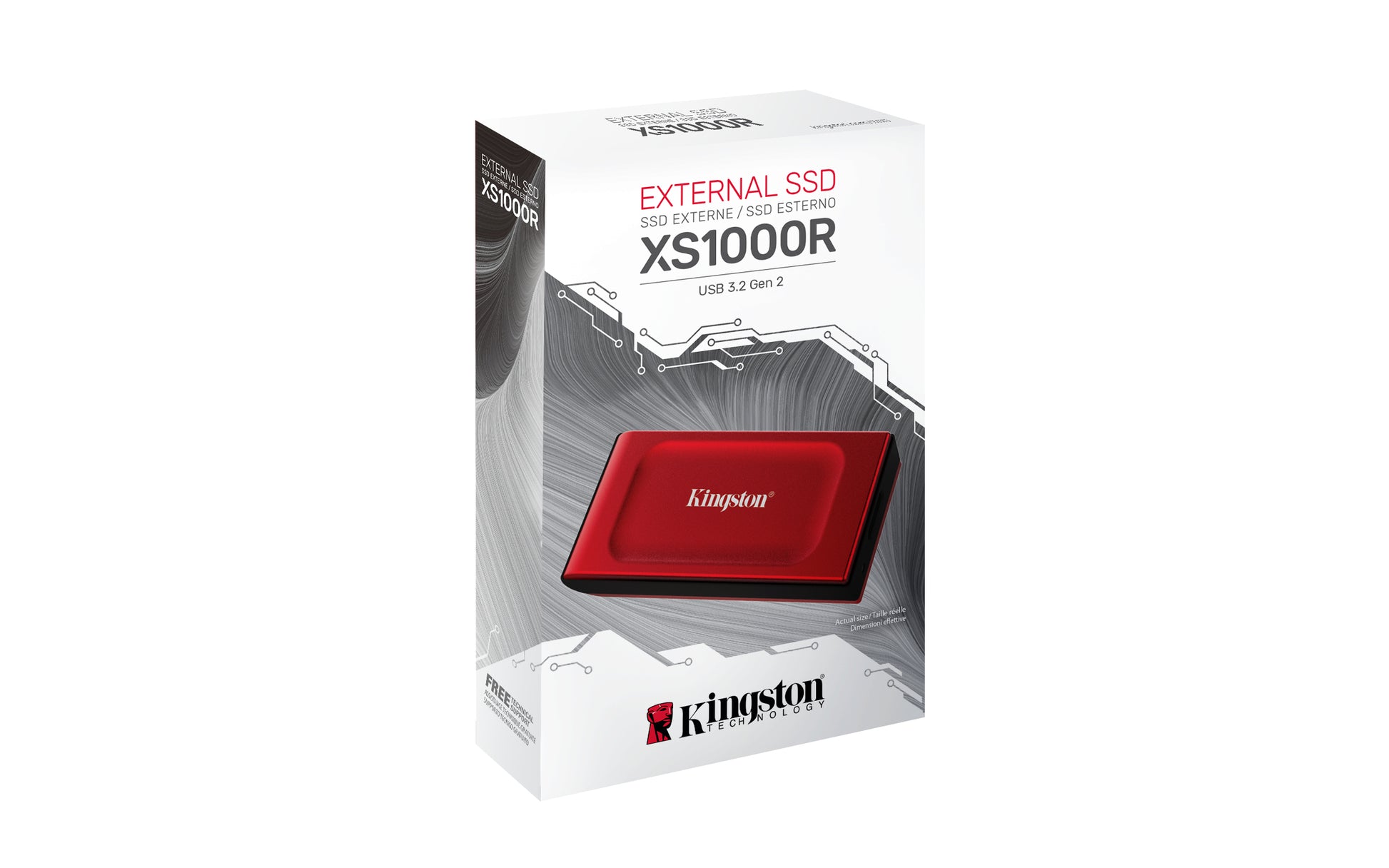 Kingston Technology Kingston XS1000R Speichergerät – 2 TB, USB 3.2 Gen 2, Rot