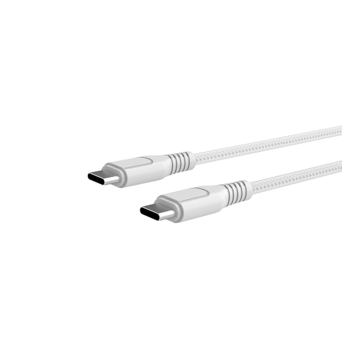 4smarts USB-C auf USB-C Kabel – USB 2.0 (480 Mbit/s) – 1,5 m – PD 60 W – Geflochten – Weiss